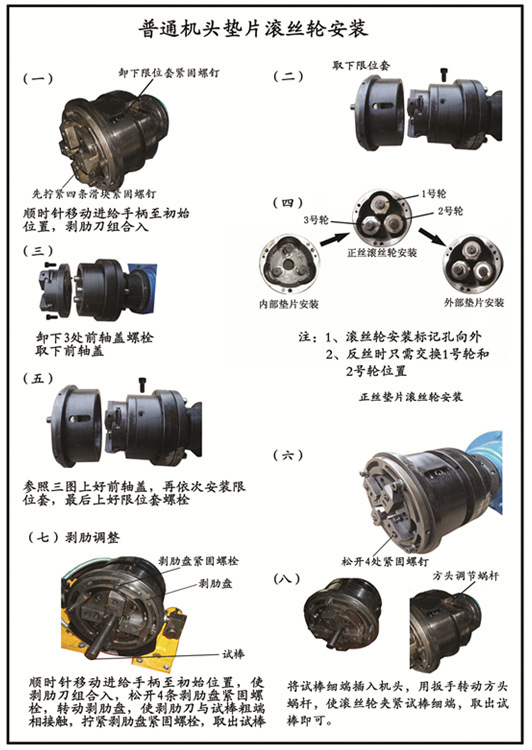 鋼筋滾絲機墊片安裝圖 鋼筋滾絲機墊片安裝圖